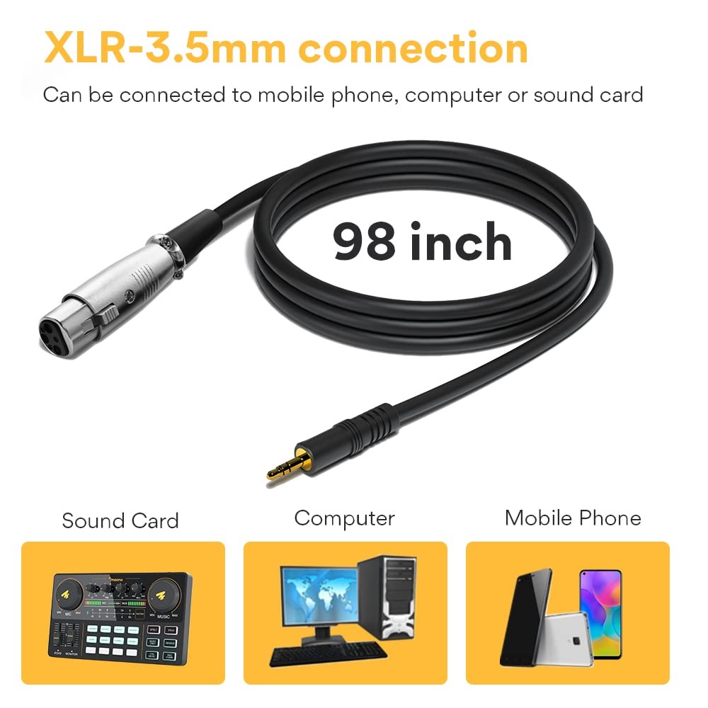 MAONO MICROFONO DE ESTUDIO DE CONDESADOR CON PARAL DE MESA CON CABLE MINI PLUG