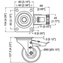 new PENN ELCOM W0985/80 RUEDA PARA RACK 3 PULGADAS  PARA RACK